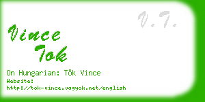 vince tok business card